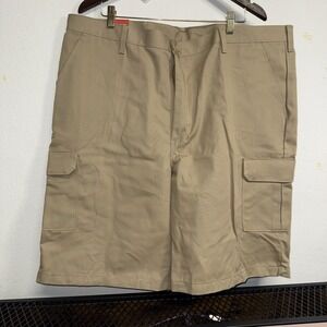 Red Kap‎ Cargo Work Shorts Mens 44x12 Khaki Beige Utility Industrial Uniform